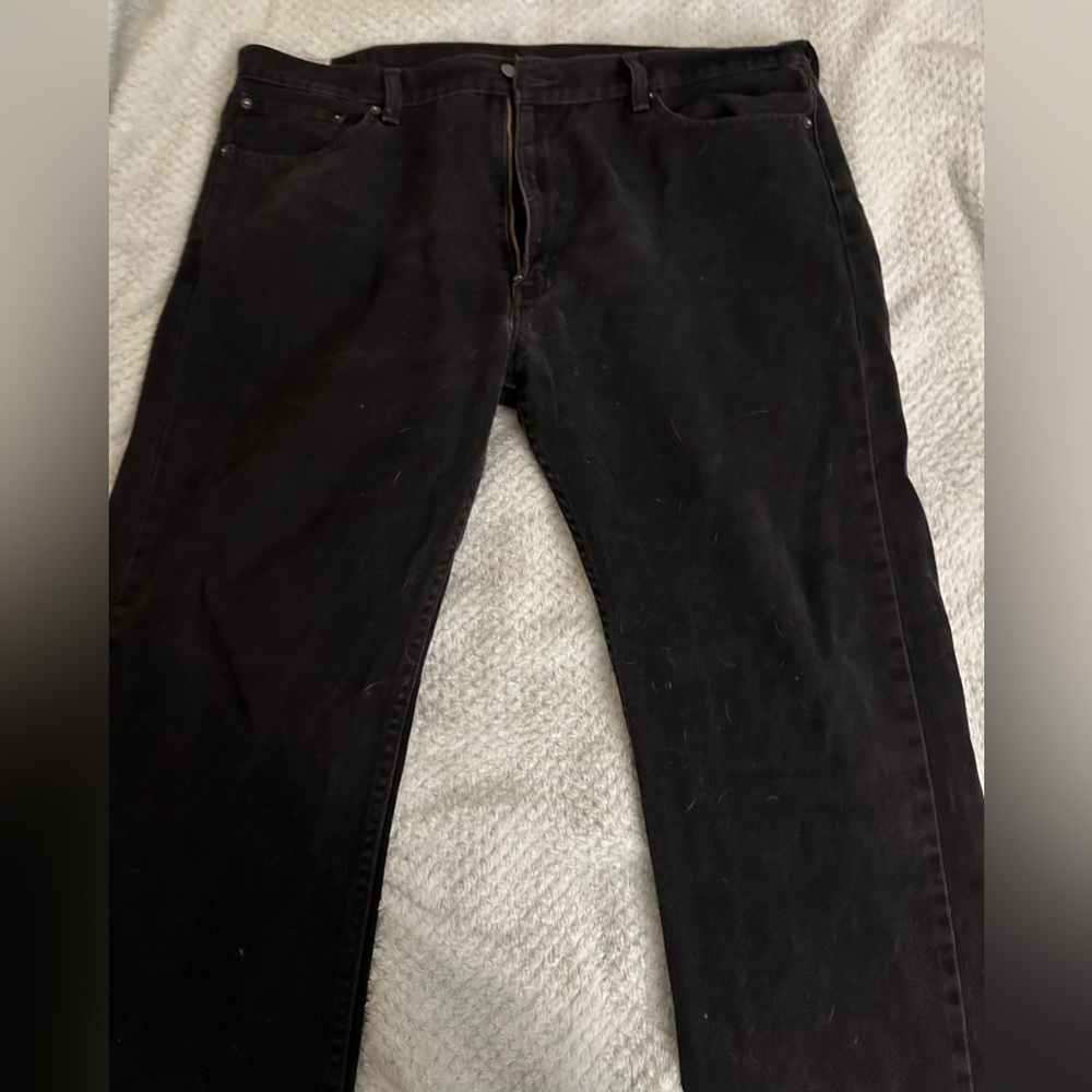 Levis 505 black straight leg jeans size W42L32